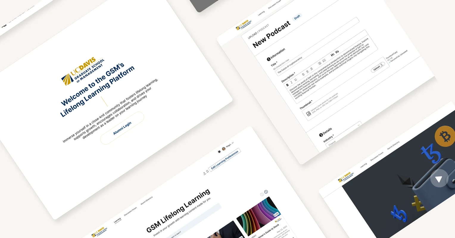 UC Davis GSM Lifelong Learning platform